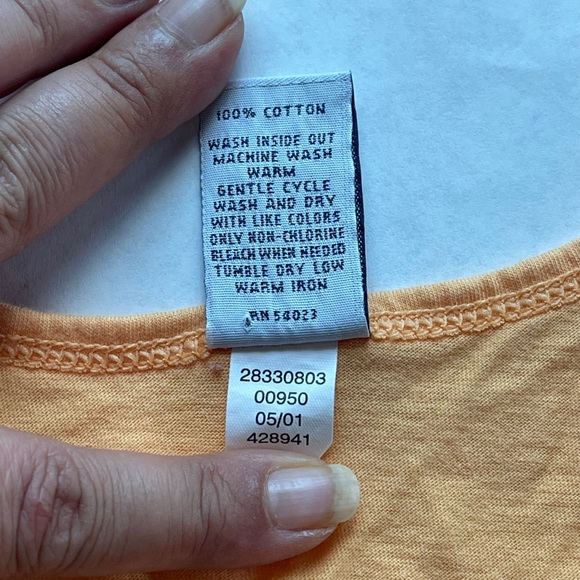 VINTAGE 2001 GAP EUC! light orange cotton tank top XS - Picture 3 of 4